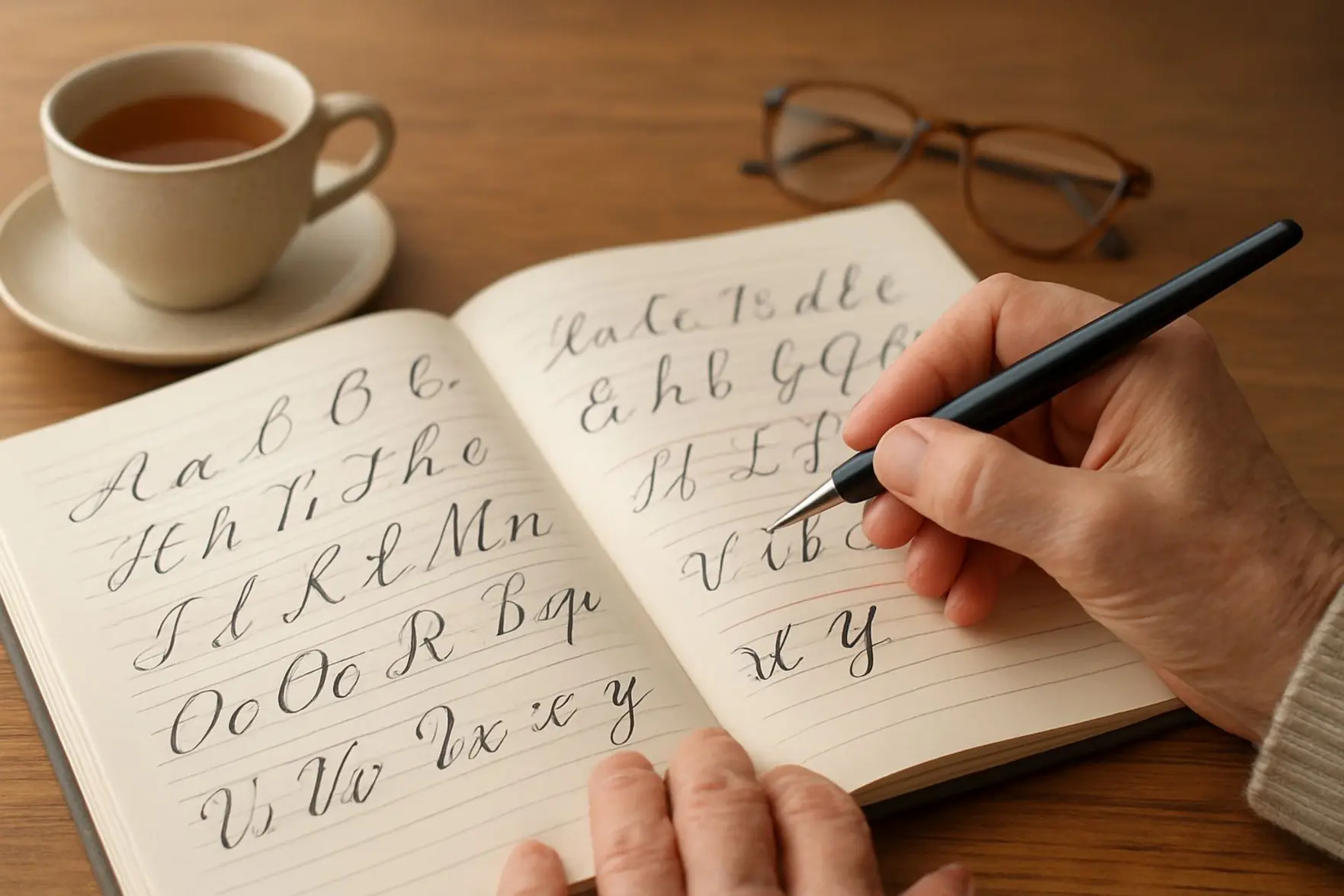 Caderno de caligrafia para imprimir adulto