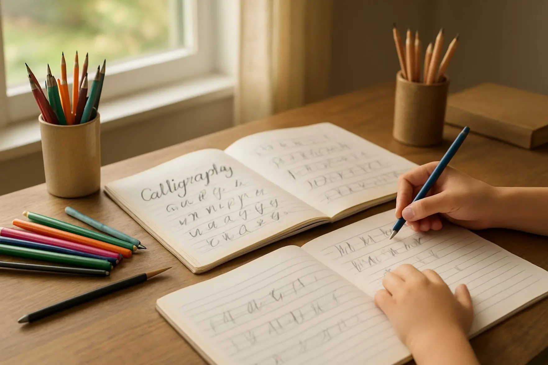 Caderno de caligrafia para imprimir