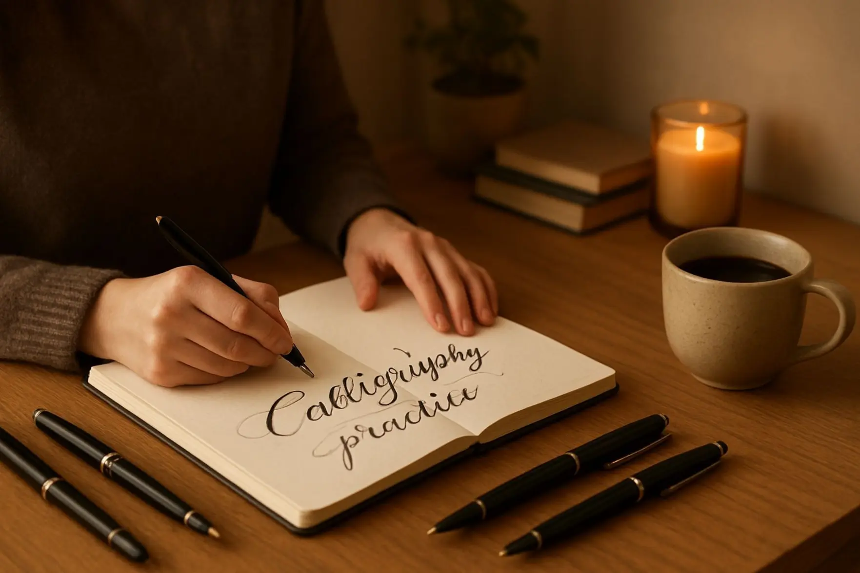 Caderno de caligrafia para adulto