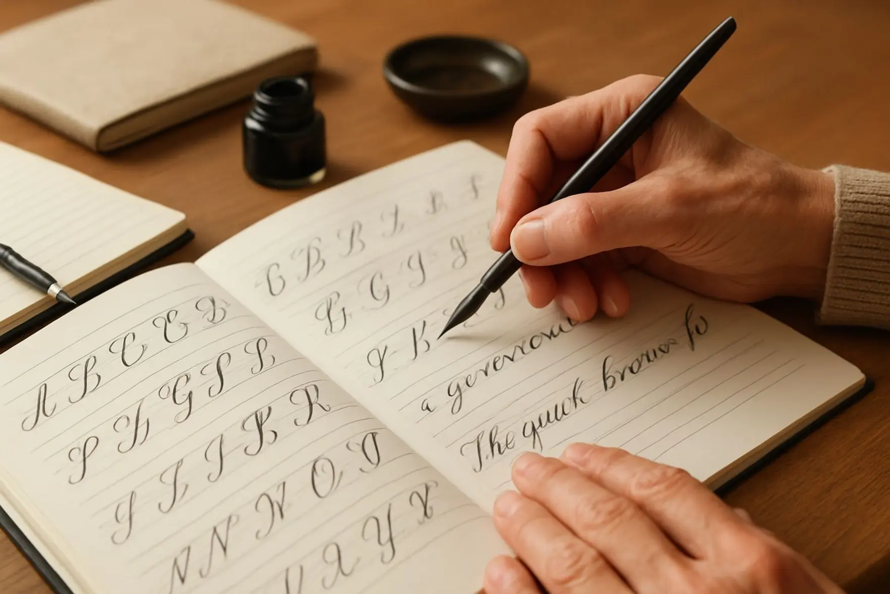 Caderno de caligrafia para adulto