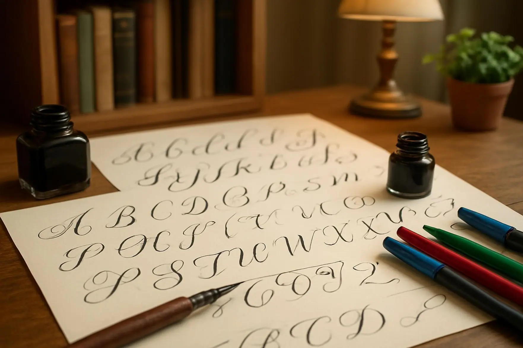 Folhas de caligrafia para imprimir