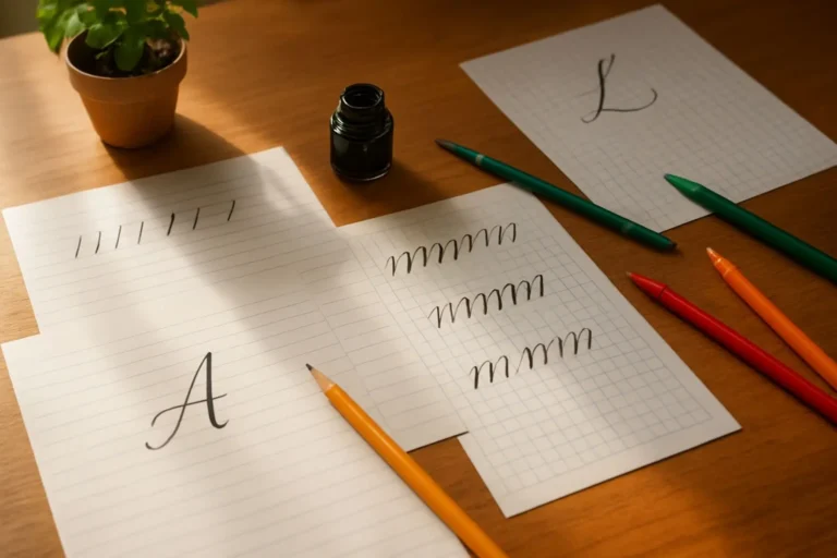 folhas para caligrafia para imprimir