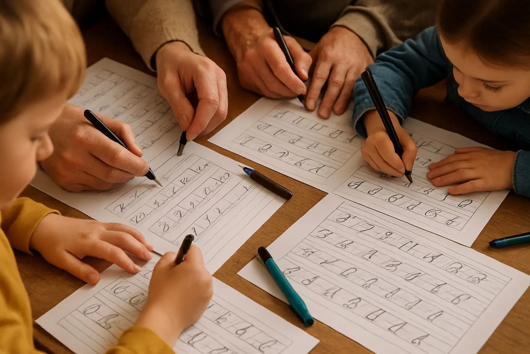 Folhas para caligrafia para imprimir