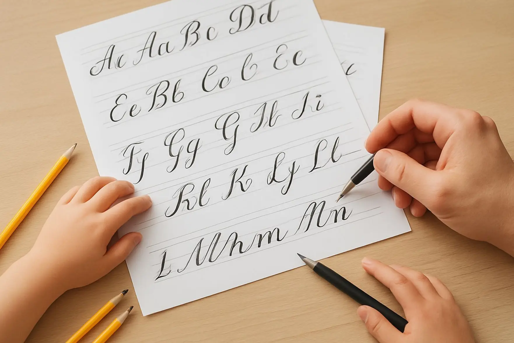 Material de caligrafia para imprimir